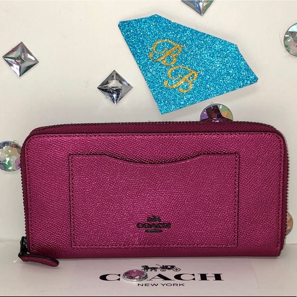 COACH💞MINI SAGE CARRYALL + WALLET METALLIC PINK - Picture 6 of 7